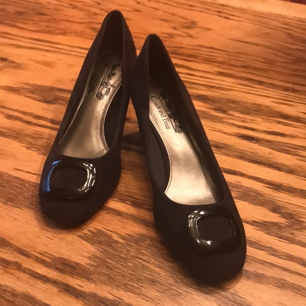 Coach and Four black pumps